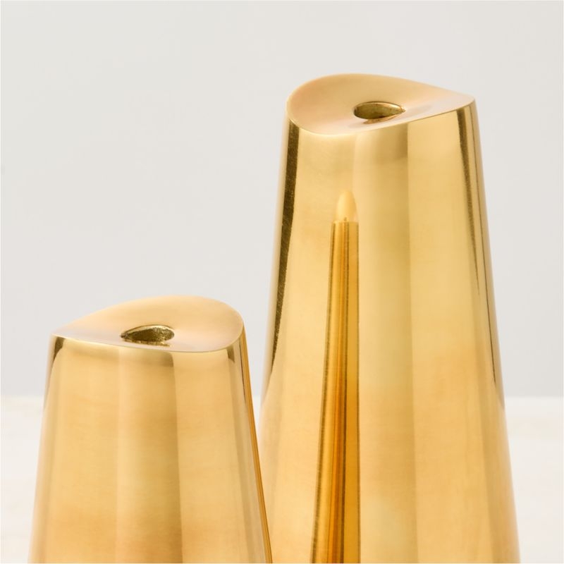 Asher Aged Brass Hanukkah Menorah - Image 2