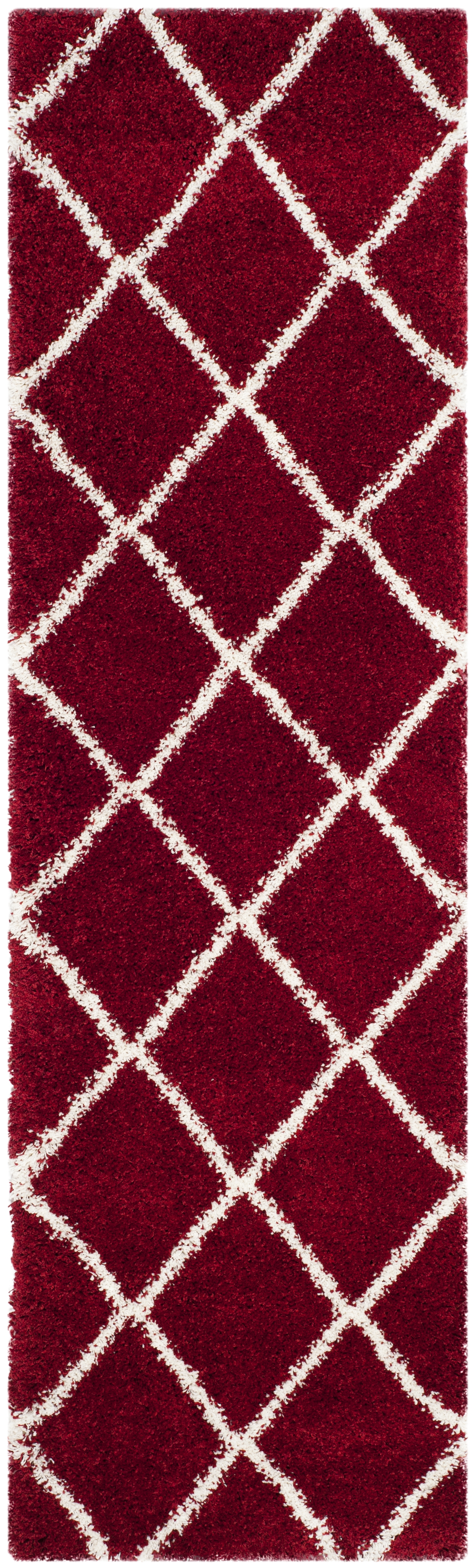Arlo Home Woven Area Rug, SGH281R, Red/Ivory,  2' 3" X 10' - Image 0