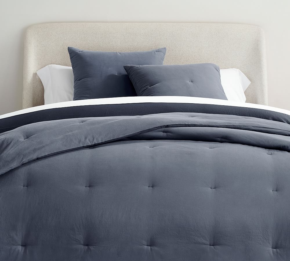 Dream Brushed Cotton Comforter, King/Cal. King, Steel Blue - Image 0