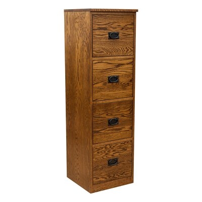 Traditional 4 Drawer Filing Cabinet Cherry - Image 0
