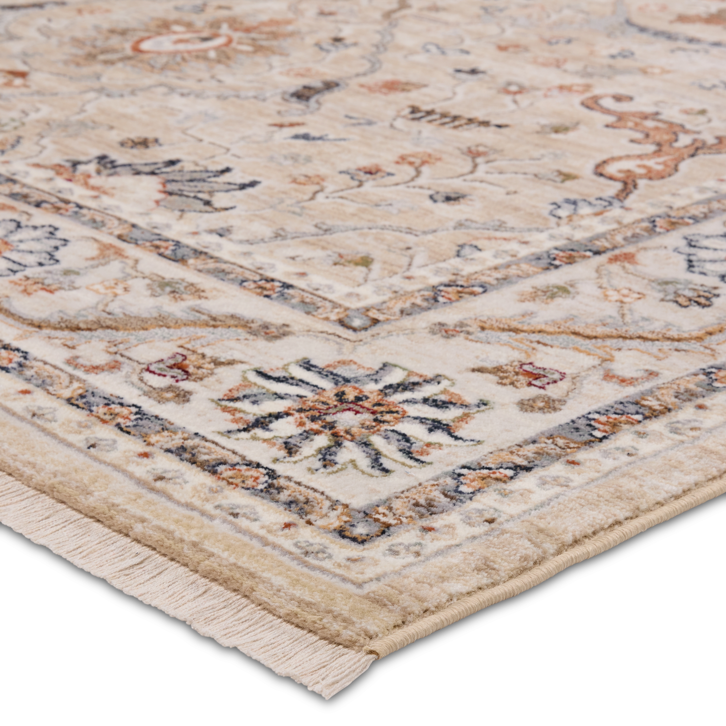 Vibe by Romano Medallion Beige/ Orange Area Rug (8'X10'6") - Image 1