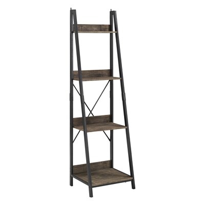 Warba 73.35" H x 20.47" W Metal Ladder Bookcase - Image 0