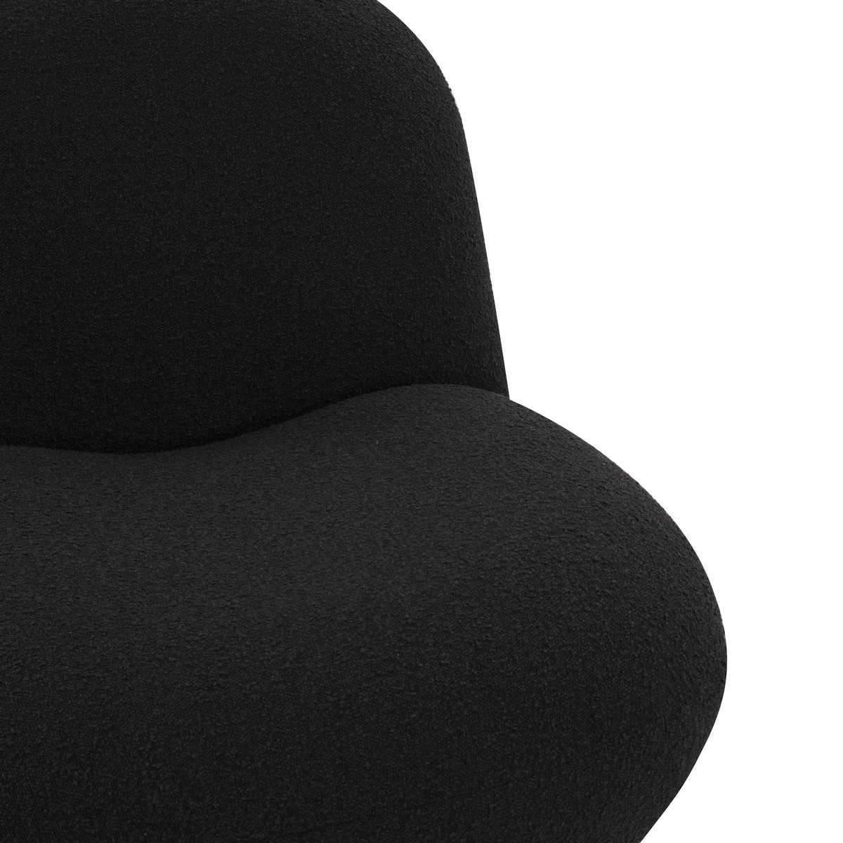 Stevie Boucle Accent Chair - Black - Image 3