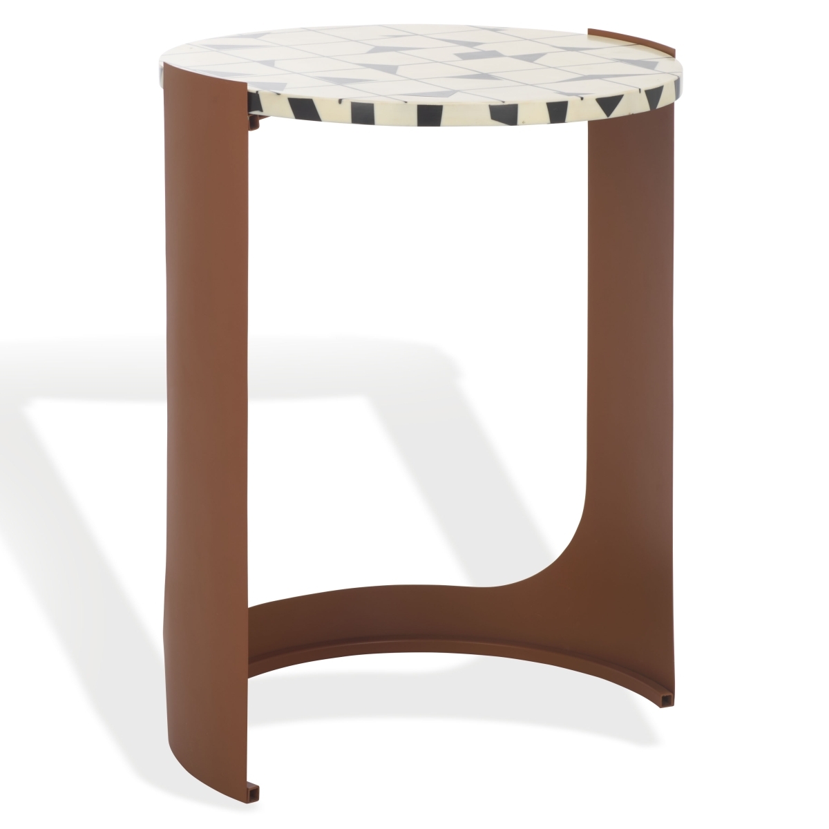 Tomlinson Resin Top Acc Table - Brown / White - Image 7