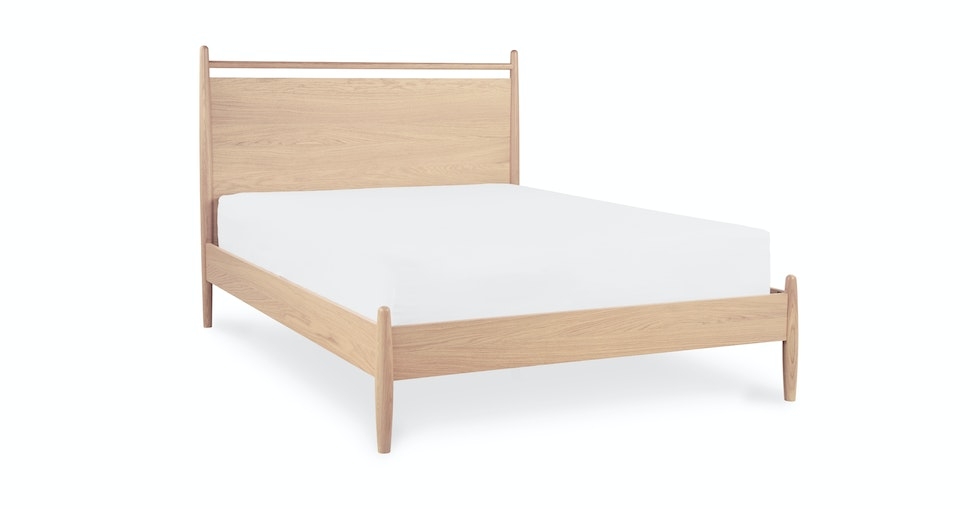 Lenia Full Panel Bed - White Oak - Image 0