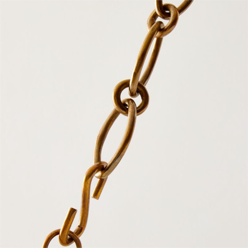 Collar Satin Pendant Light with Soft Bronze Chain 24" - Image 4