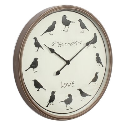 Oversized Love Birds 23.62" Wall Clock - Image 0