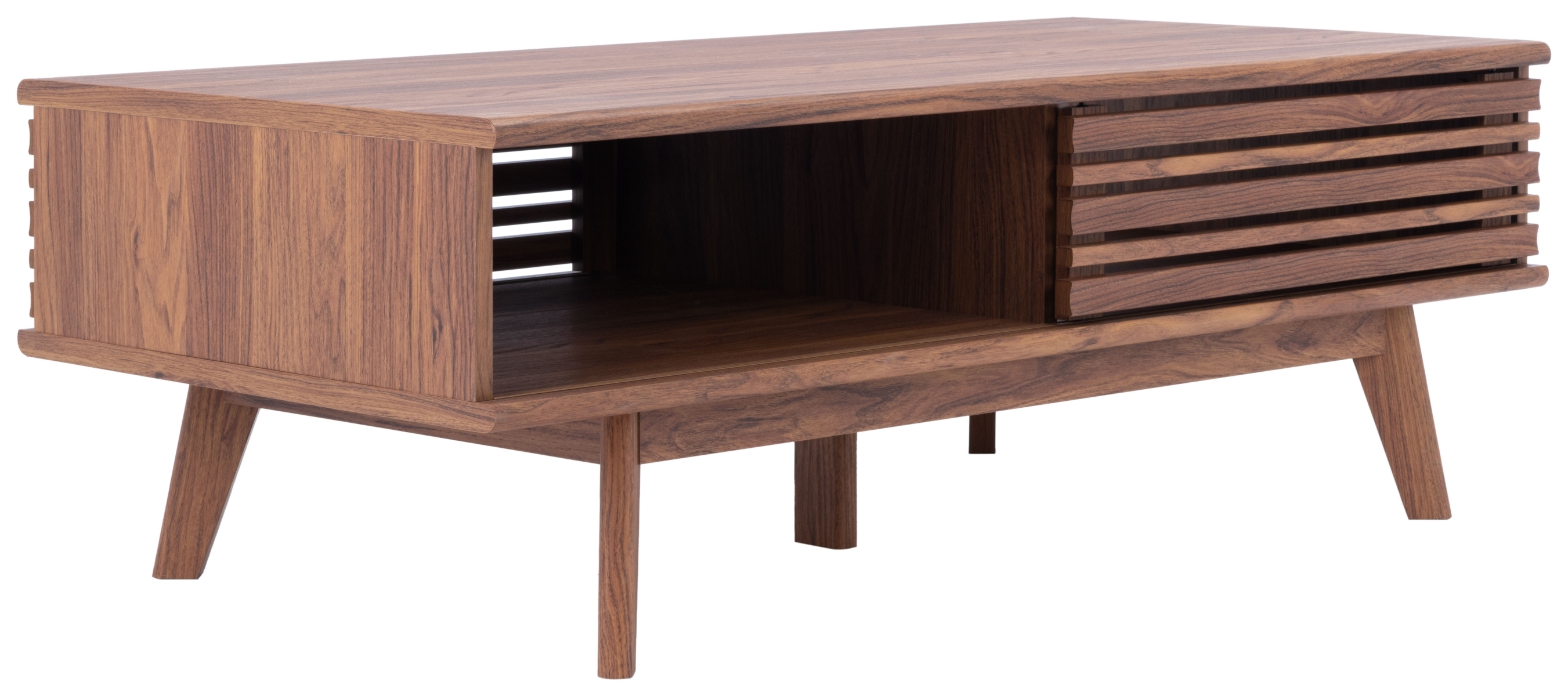 Rori 2 Door Coffee Table - Walnut - Safavieh - Image 4