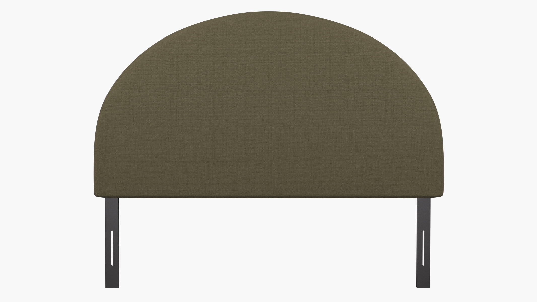 Arched Back Headboard, Olive Everyday Linen, Queen - Image 1