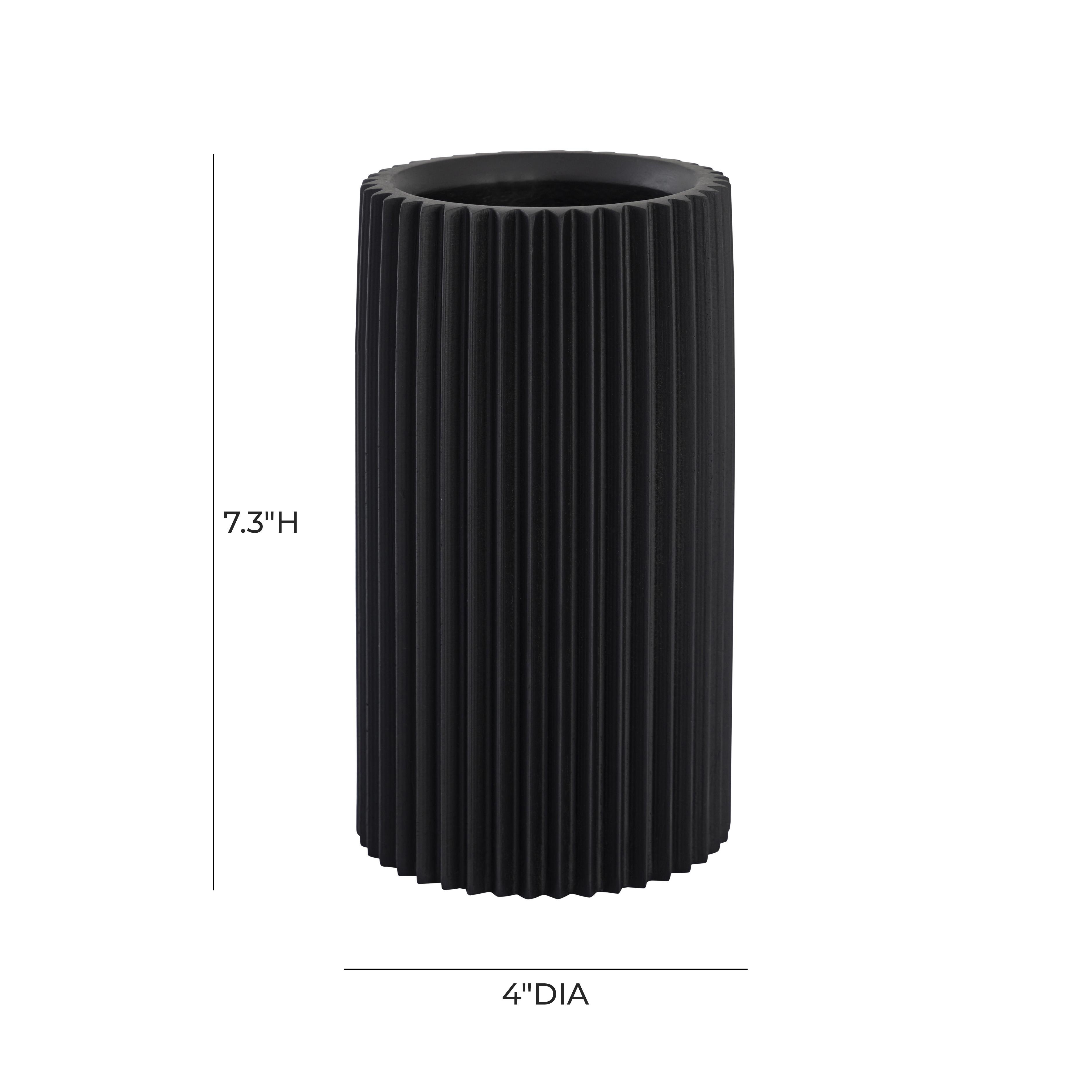 Jenna Black Concrete Table Vase - Image 3