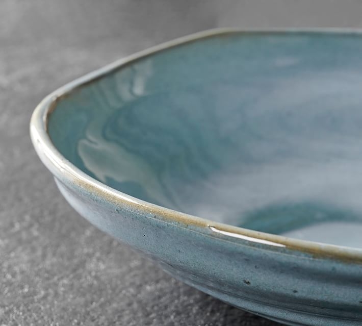 Azule Reactive Glaze Bowl, Round, Blue - Image 1