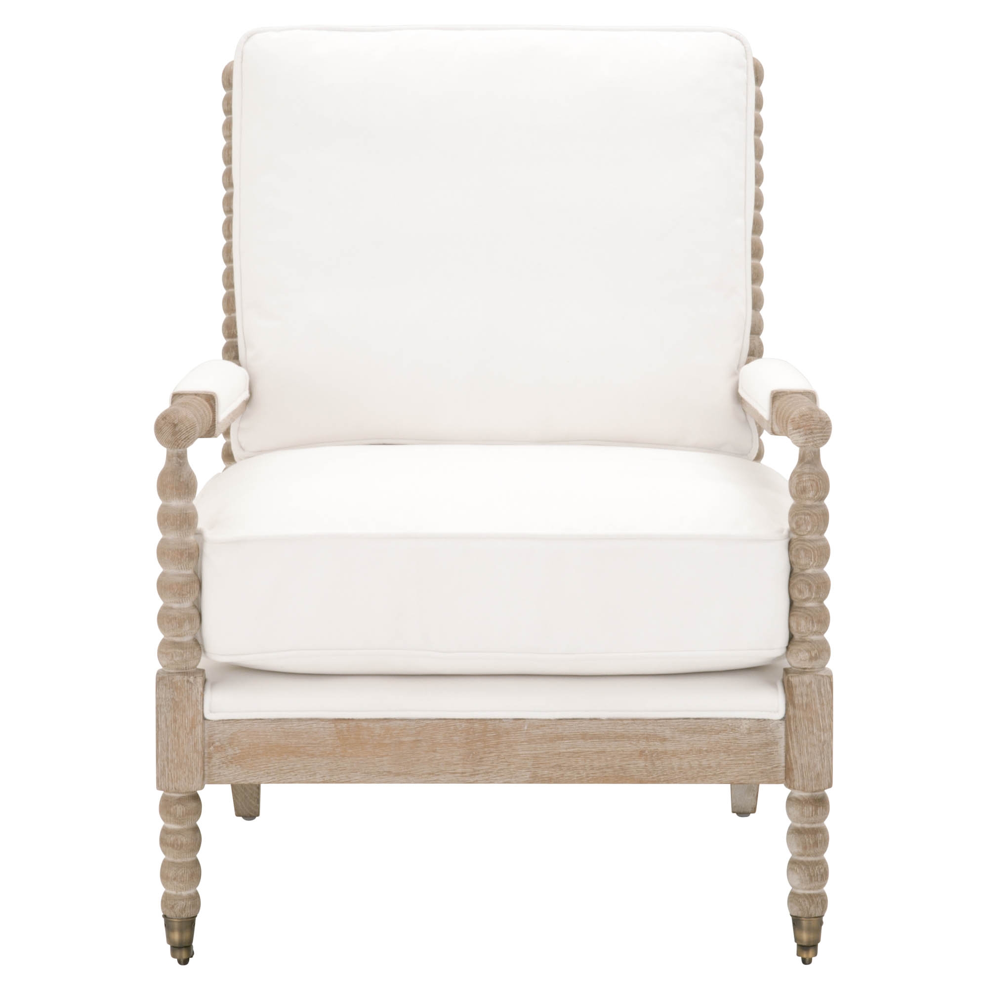 Rouleau Club Chair, LiveSmart Peyton-Pearl, Natural Gray Oak - Image 0