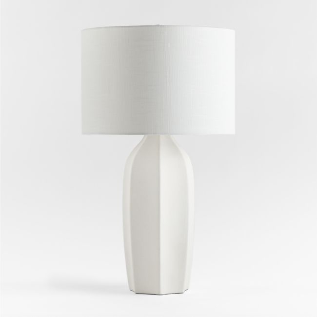 Amaryllis Large White Ceramic Table Lamp - Image 0