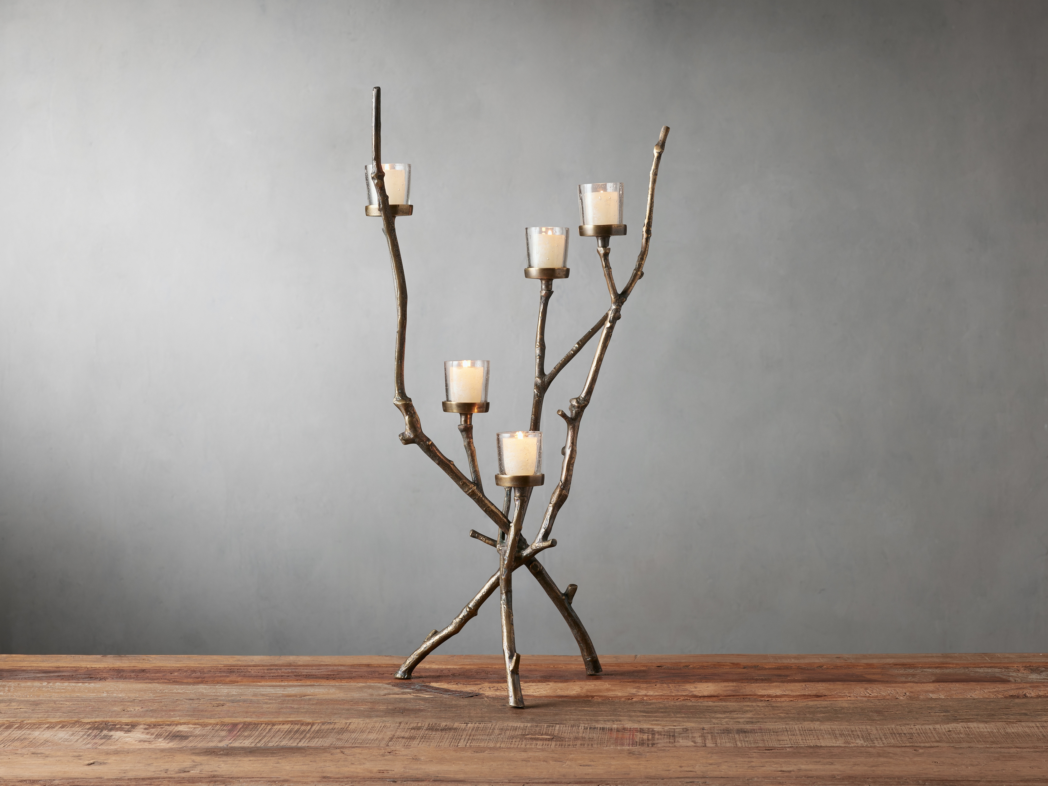 Branching Candleholder in Aluminum Silver - Image 0