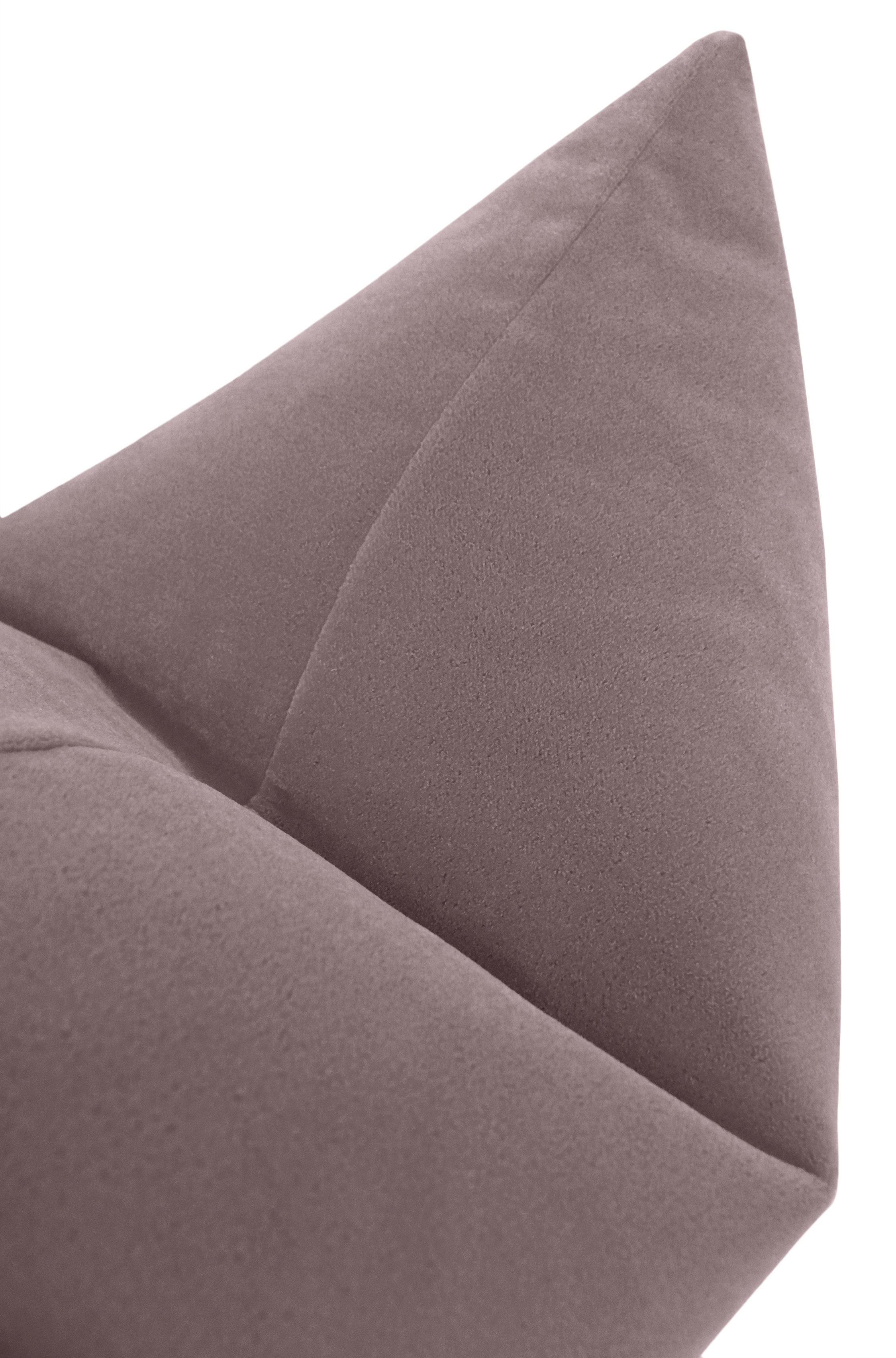 Mohair Velvet Throw Pillow Cover, Smokey Lavender, 18" x 18" - Image 1