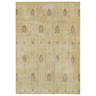 Restoration Oriental Hand Knotted Wool Gold Area Rug - Image 0