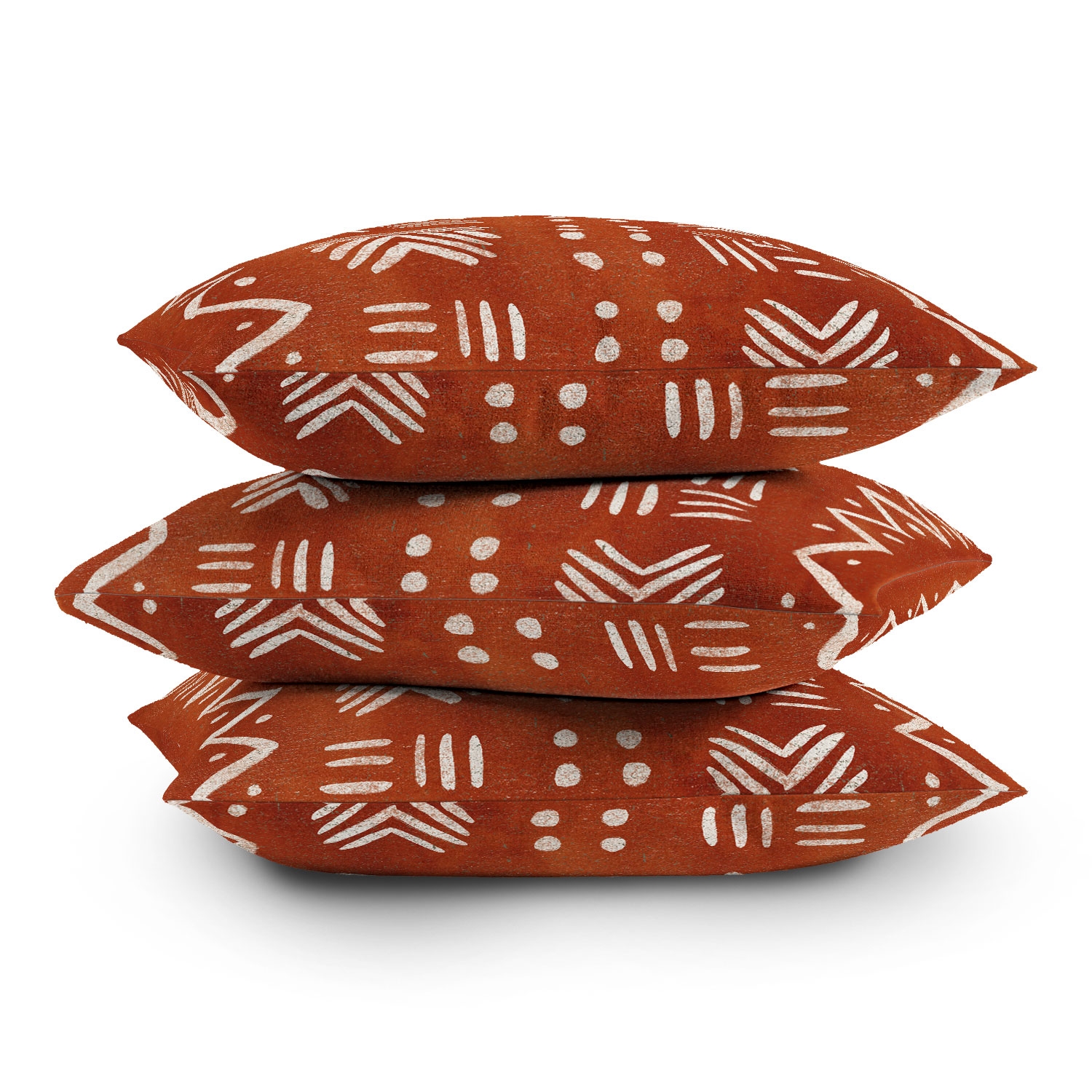 Mud Cloth Rust by Pauline Stanley - Outdoor Throw Pillow 20" x 20" - Image 2