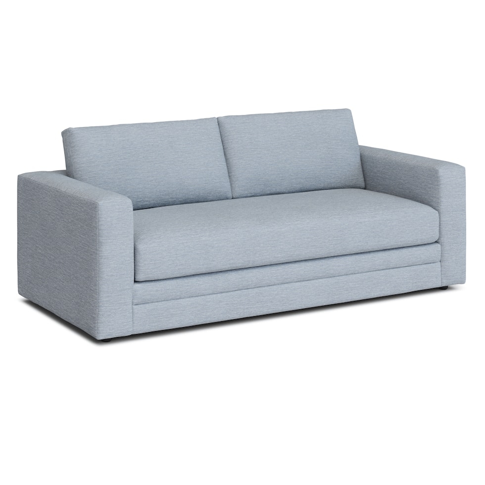 Riley 84" Storage Sofa - Silver Light Blue - Image 0