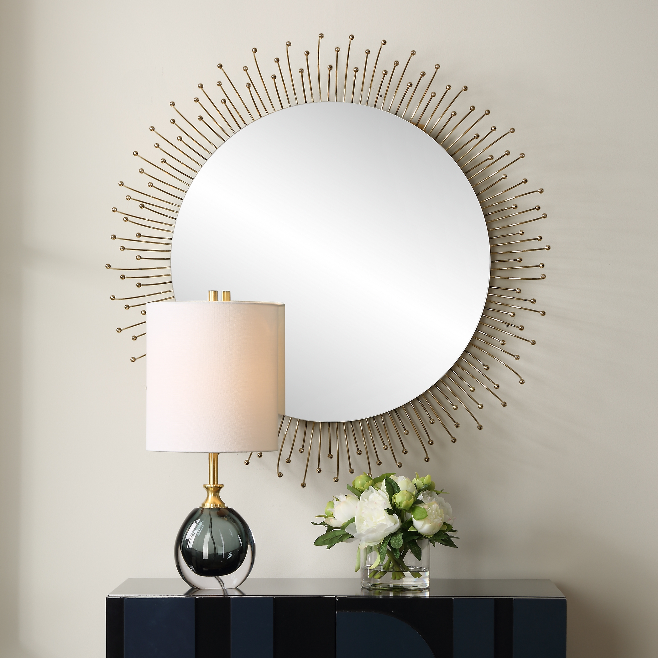 Aga Round Gold Mirror - Image 1