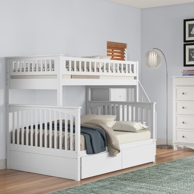 Abel Staircase Twin Over Full Bunk Bed with Drawers - Image 0