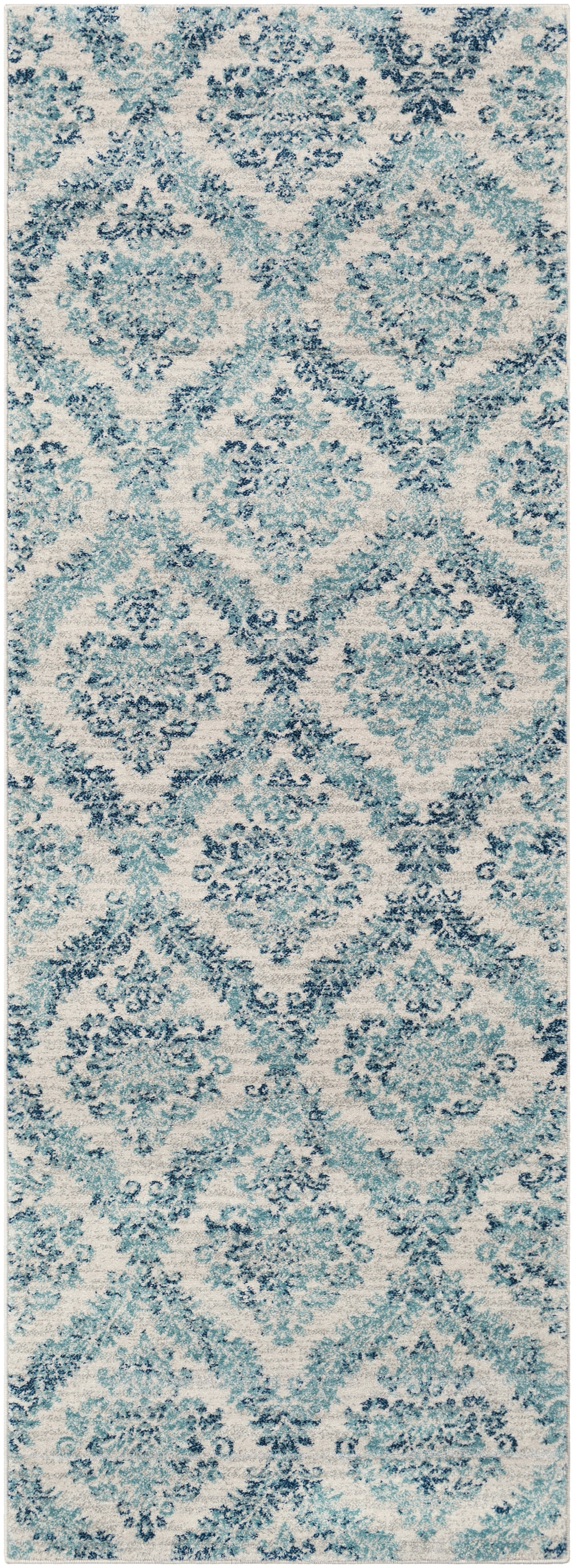 Harput Blue Indoor 2'7" x 7'3" Machine Woven Rug - Image 0
