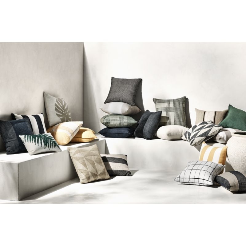 Calm Beige 20x20 Soft Textured Indoor/Outdoor Throw Pillow - Image 1