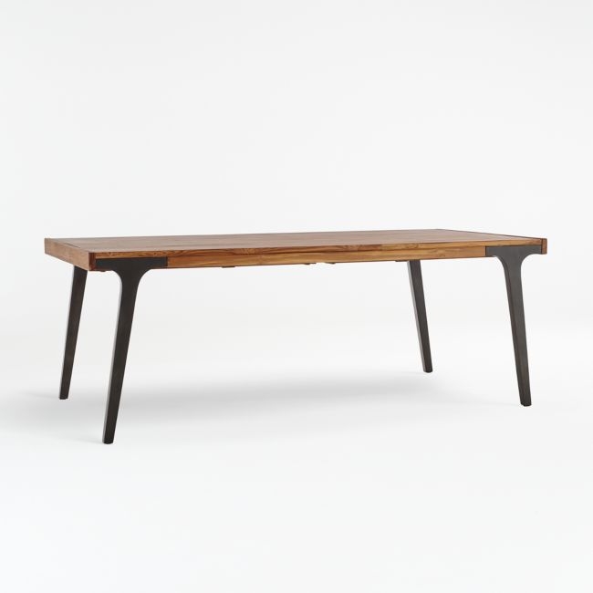 Lakin 81"-119" Teak Extendable Dining Table - Image 0