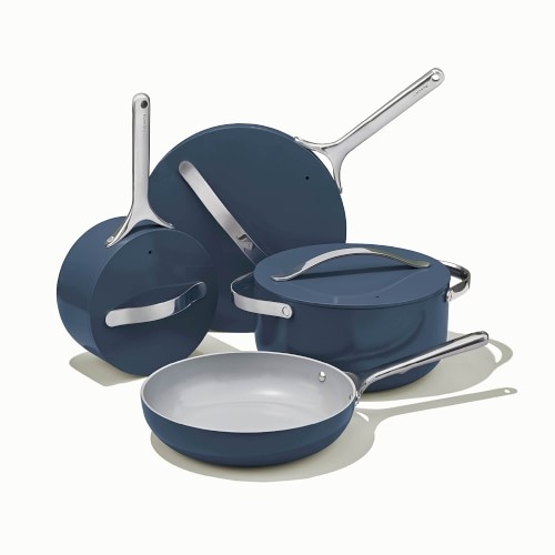 Caraway Non-Toxic Ceramic Nonstick Cookware Set, Navy - Image 0