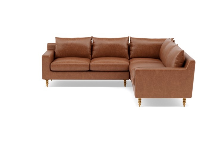Sloan Leather 4-Seat Corner Sectional Sofa - Image 0
