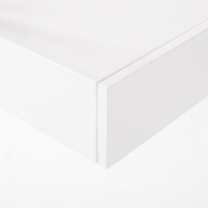 Stairway 2-Drawer White Wall Mount Desk with Shelves 96'' - Image 5