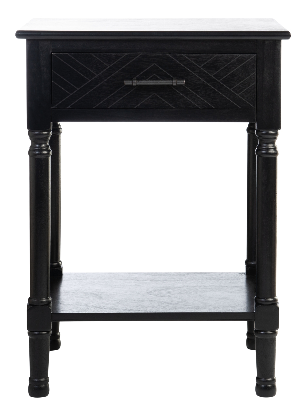 Peyton 1 Drawer Accent Table - Black - Safavieh - Image 0