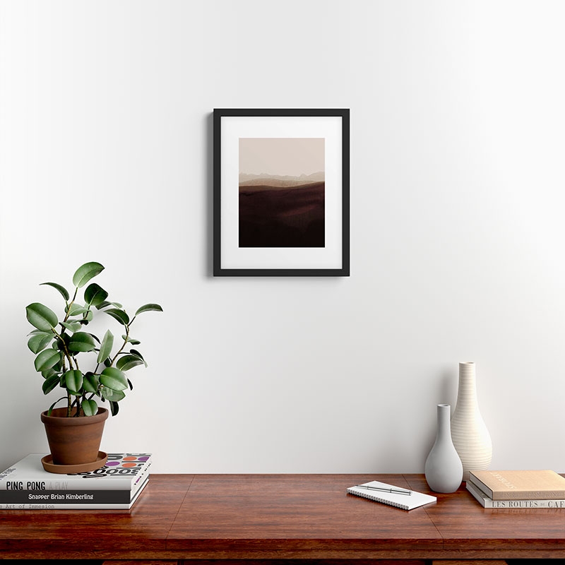 Mountain Horizon 31 by Iris Lehnhardt - Framed Art Print Modern Black 16" x 20" - Image 1