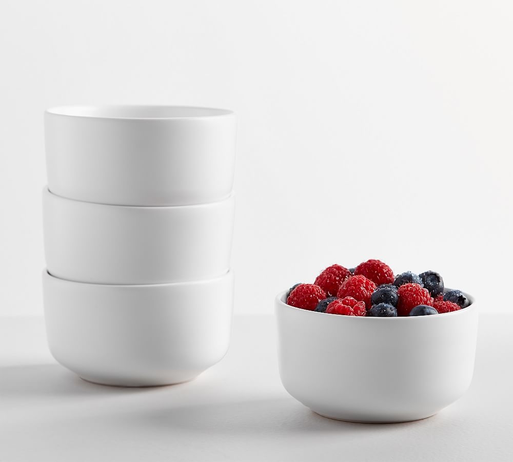 Mason Stoneware Mini Bowls, Set of 4 - True White - Image 0