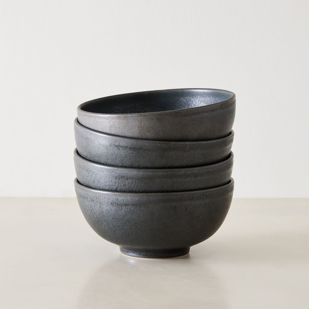 Kanto Stoneware Meal Bowl Black Set of 8 - Image 0