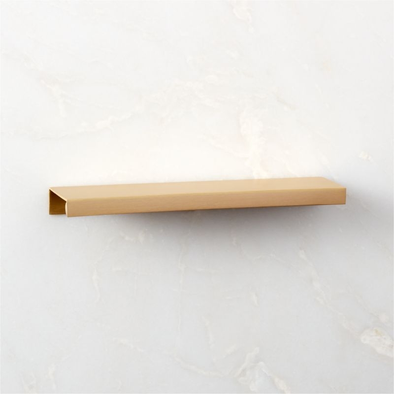 7" Damon Edge Brushed Brass Drawer Pull - Image 2