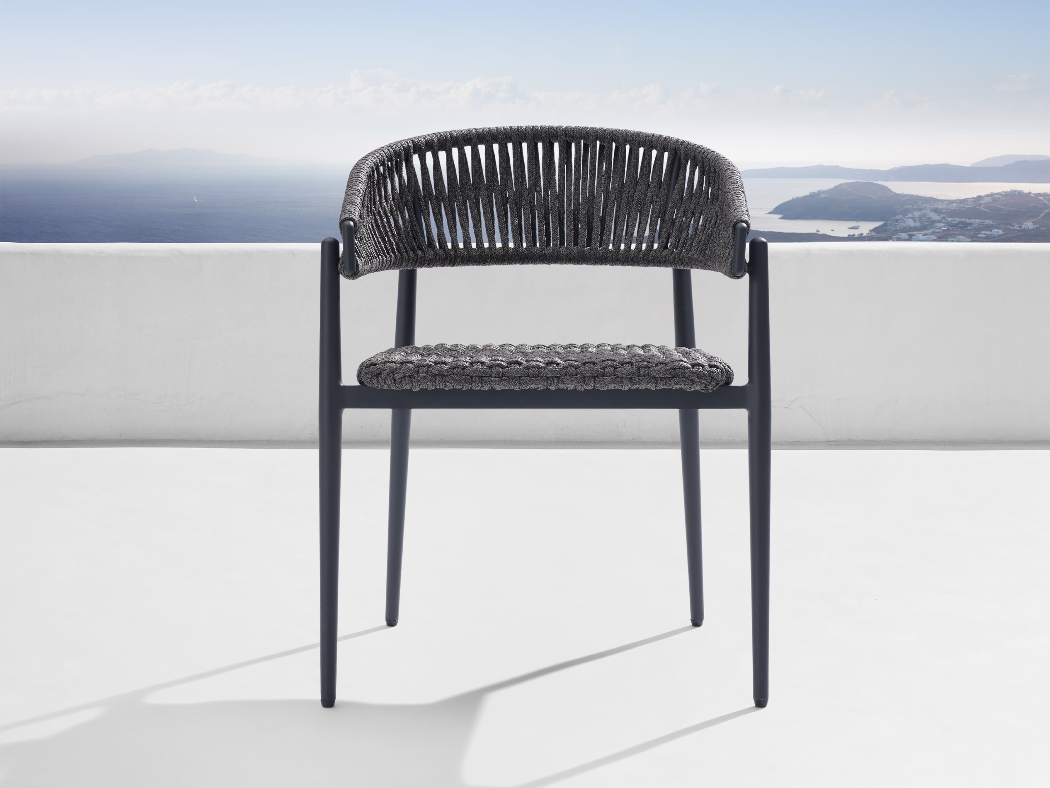 Talia Outdoor Dining Chair in Metal White - Image 0