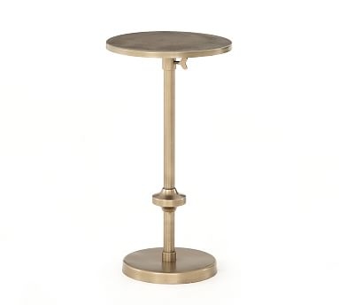 Hale Adjustable Accent Table, Brass - Image 0