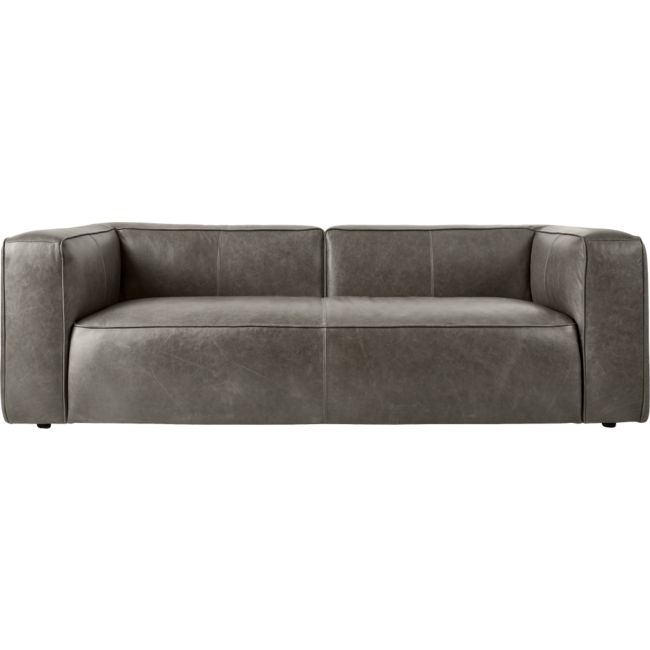 Lenyx Bello Grey Leather Sofa - Image 0