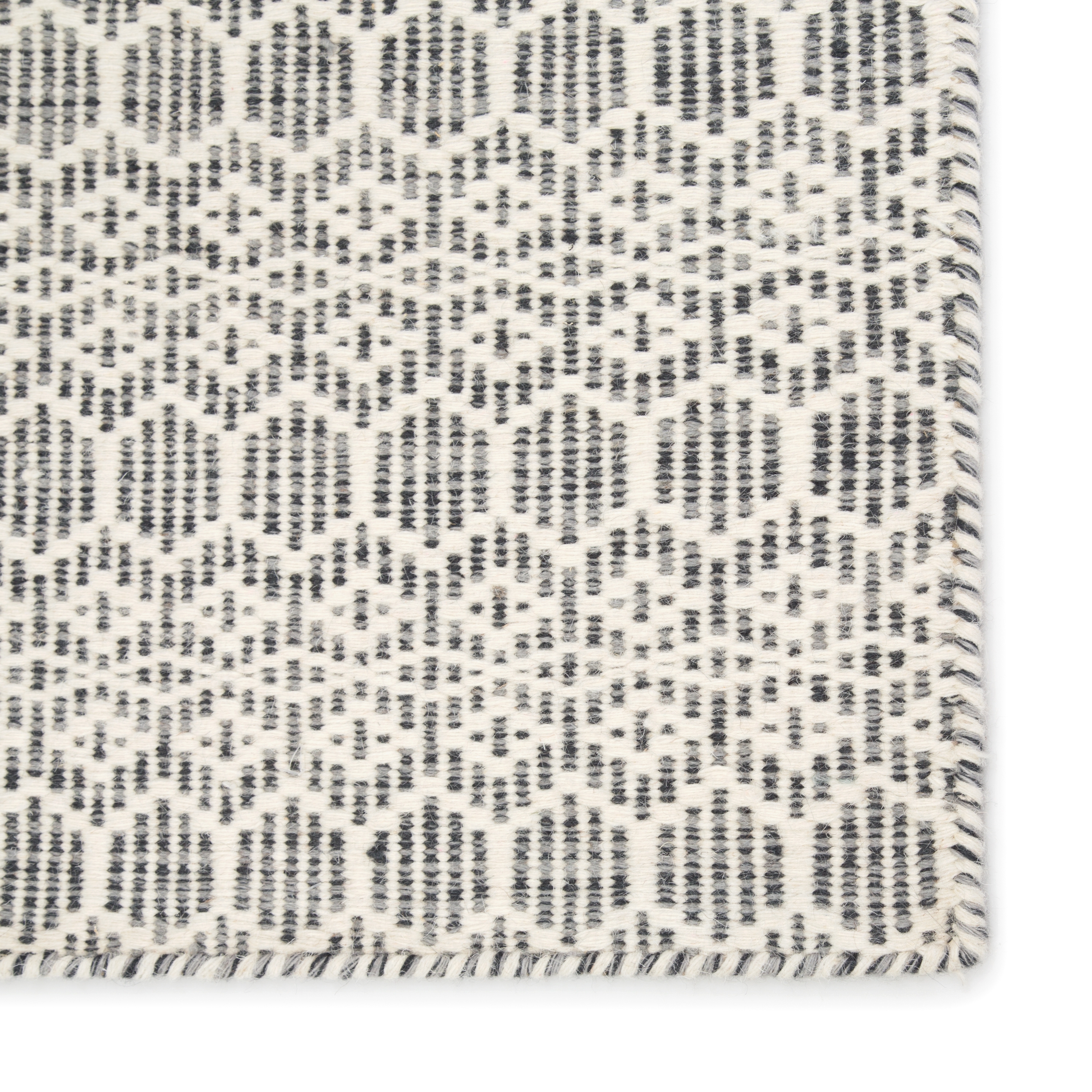 Calliope Handmade Trellis White/ Gray Area Rug (10'X14') - Image 3