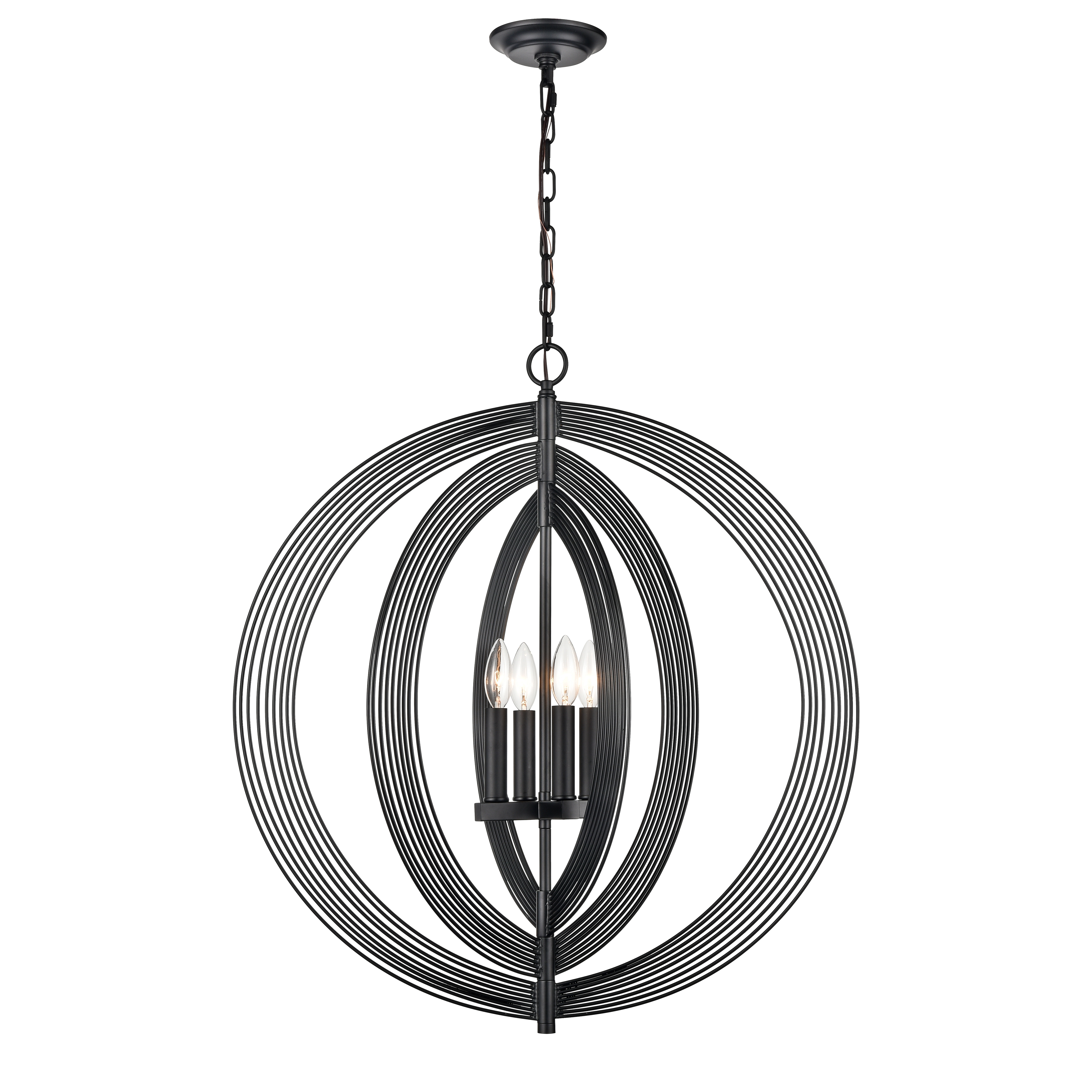 Orme 27'' Wide 4-Light Pendant - Black - Image 0