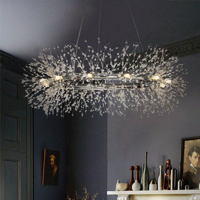 Galewood Wagon Wheel Firework Crystal Chandelier For Living Room And Dining Room - Image 0