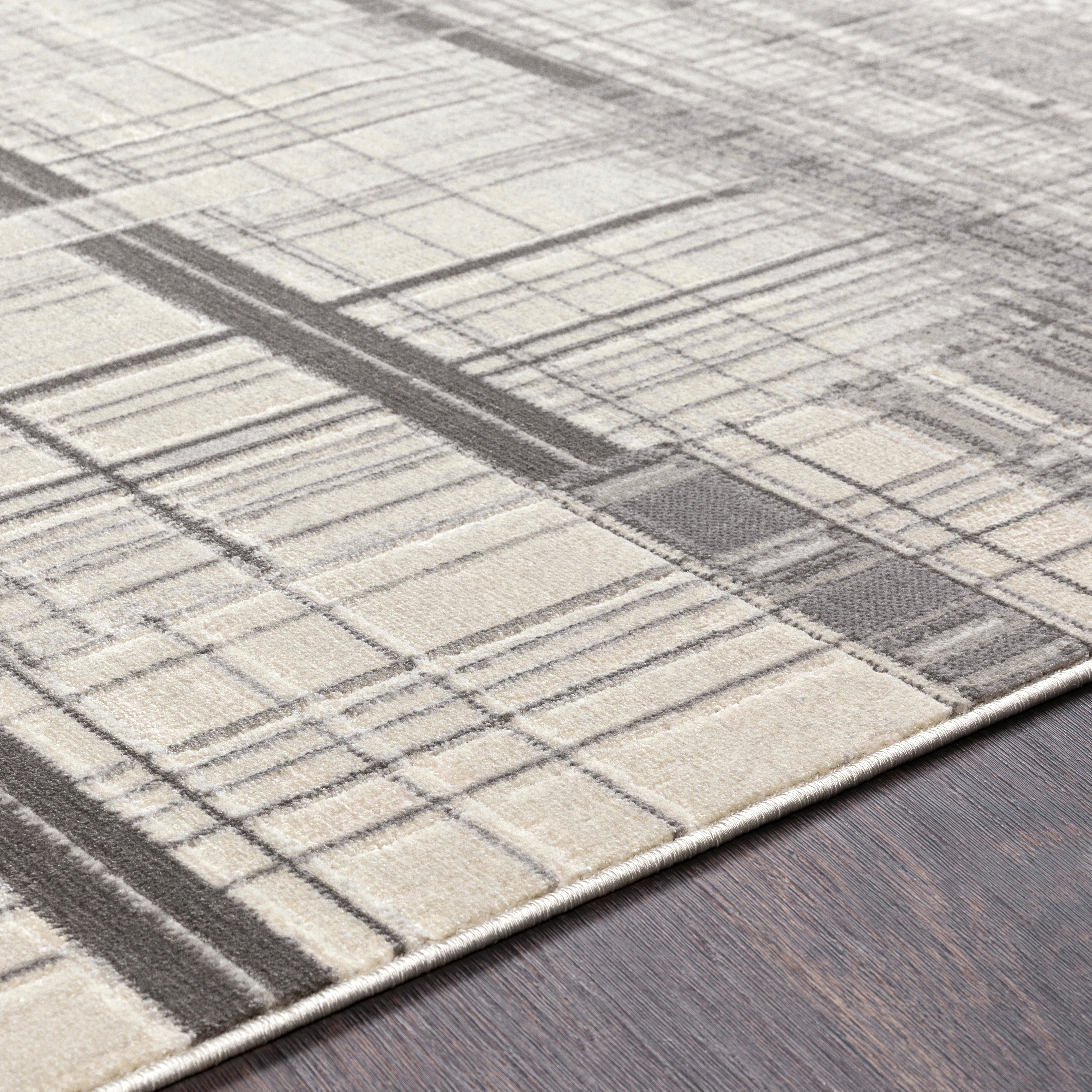 Lagom Gray Indoor 2' x 2'11" Machine Woven Rug - Image 3
