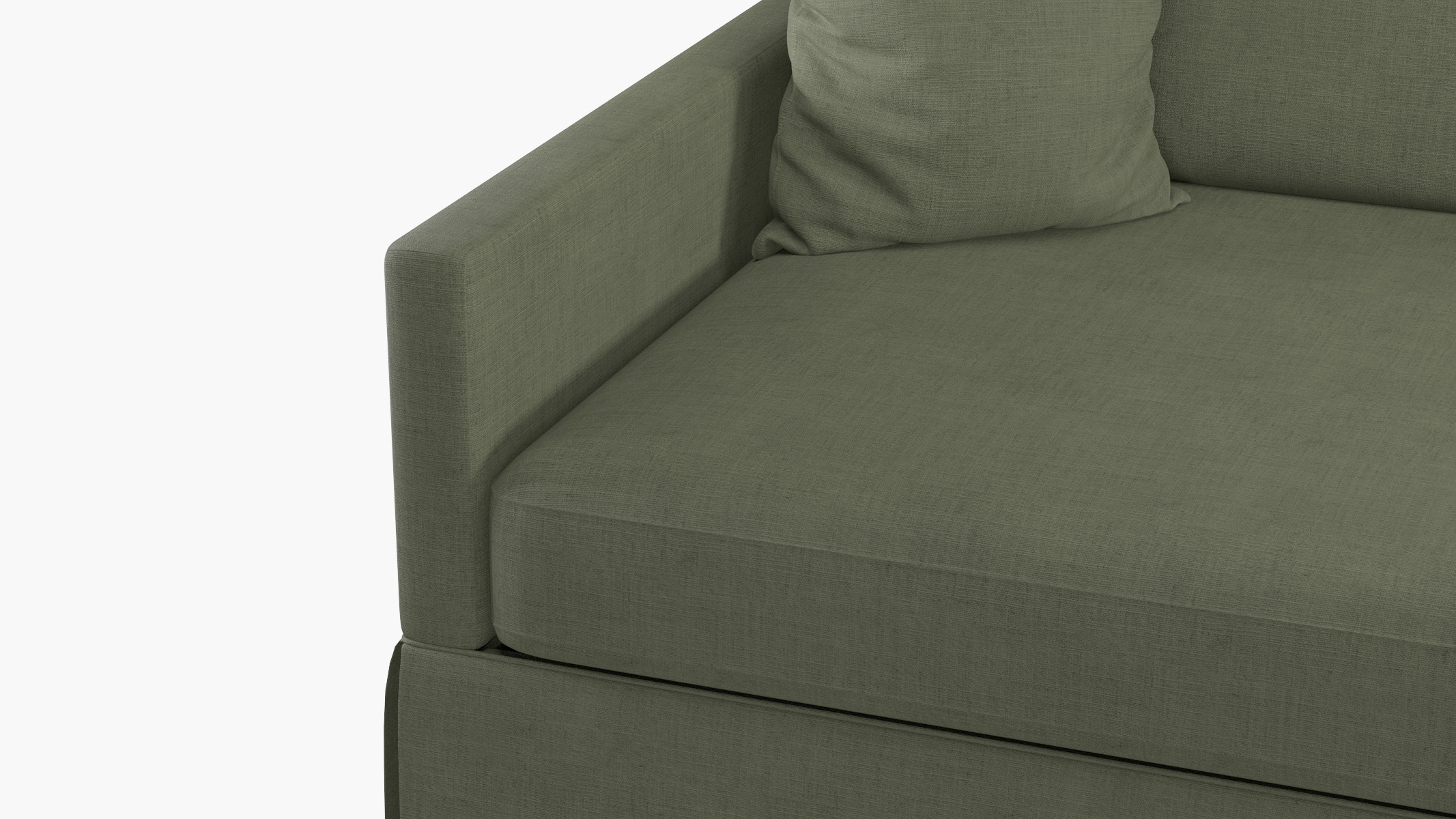 Skirted Track Arm Sofa, Moss Luxe Linen, Extra Deep (43") - Image 5