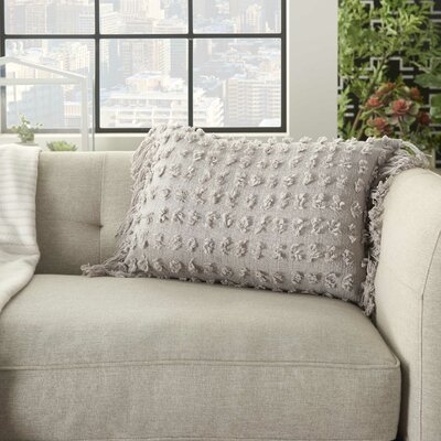 Coraline Textured Cotton Lumbar Pillow - Image 1