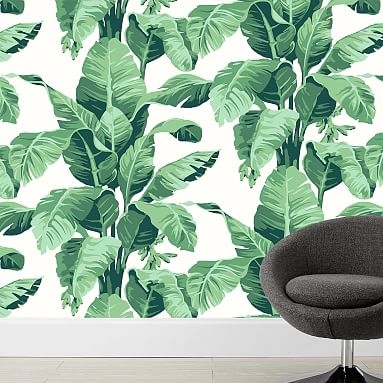 Pacifico Palm Wallshoppe Wallpaper, Ivory, 54" - Image 0