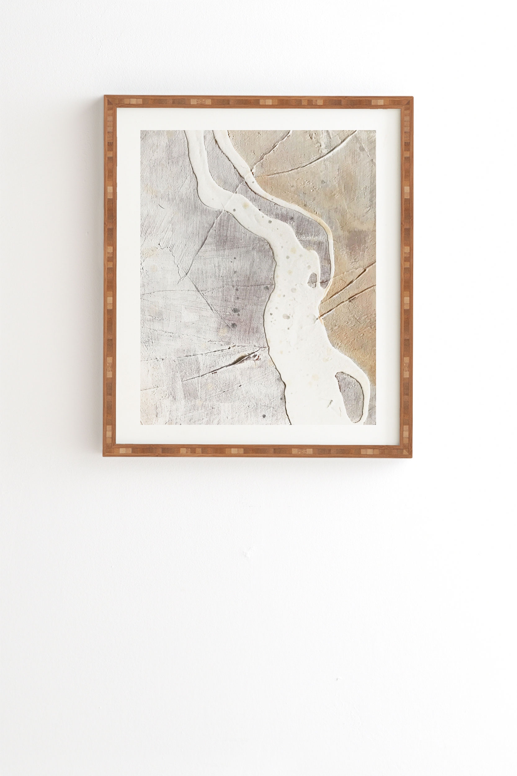 Feels by Alyssa Hamilton Art - Framed Wall Art Bamboo 30" x 30" - Image 1
