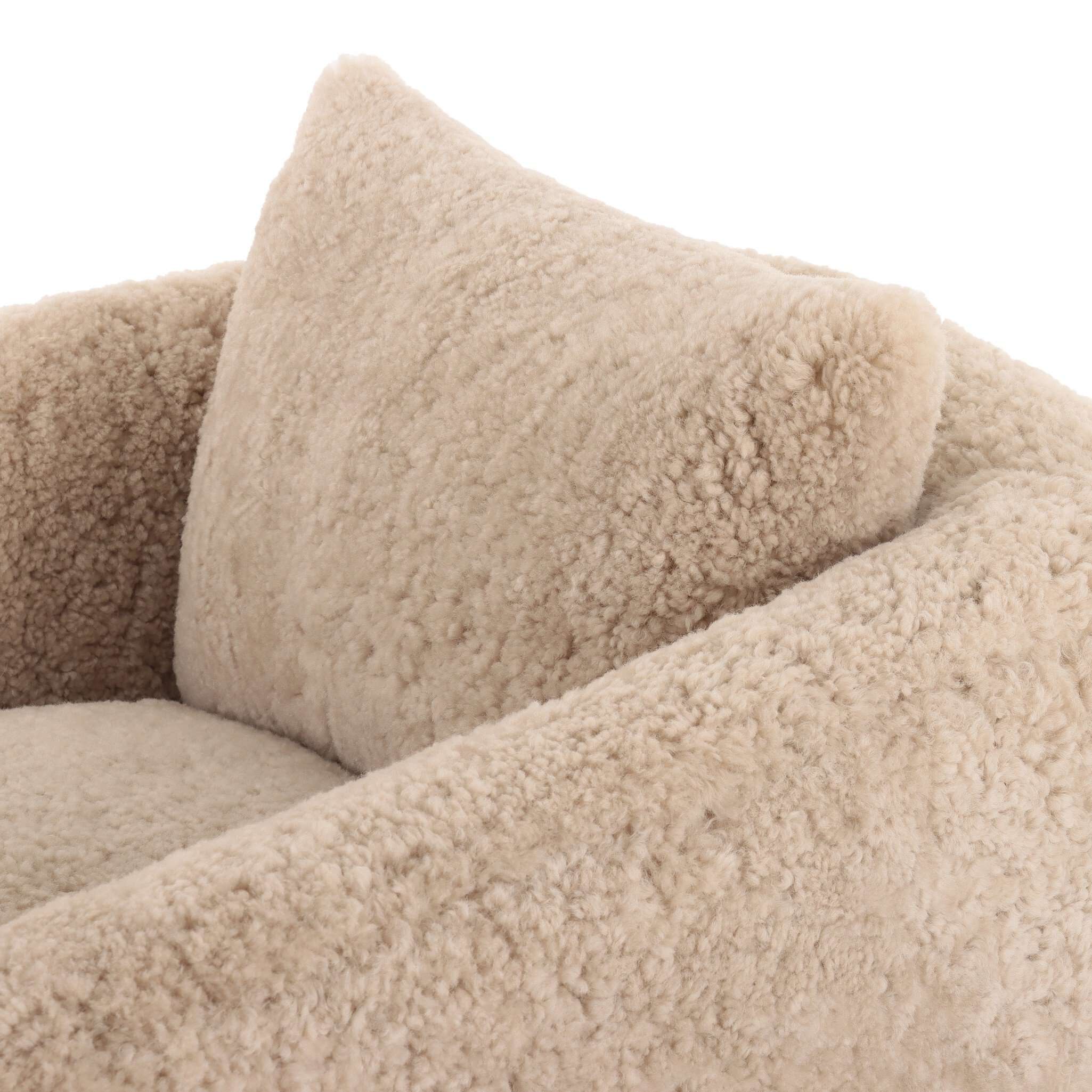 Topanga Swivel Chair - Beige Shearling - Image 6