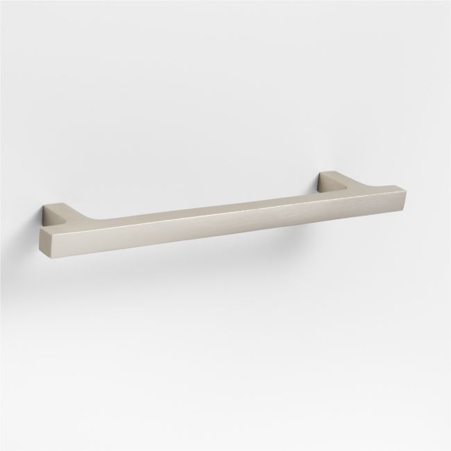 Square Edge 6" Brushed Nickel Cabinet Drawer Bar Pull - Image 0