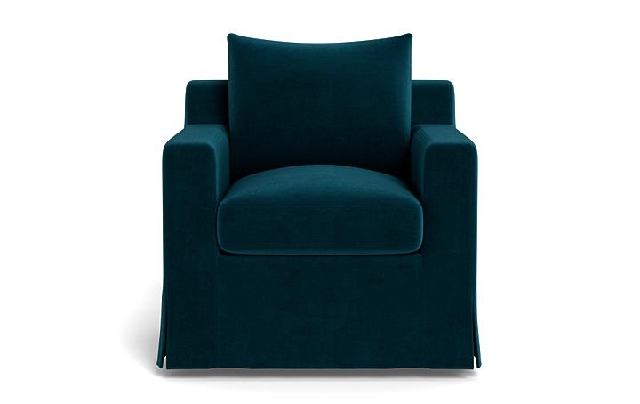 Sloan Slipcovered Swivel Chair - Image 0