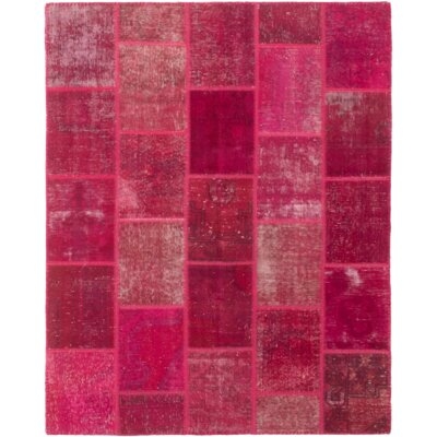 One-of-a-Kind Bijander Hand-Knotted 1980s 4'9" x 6'6" Wool Area Rug in Dark Pink - Image 0